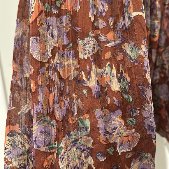 ASTR the Label Arlette floral sweetheart long sleeve maxi dress | x-small - Picture 5 of 6